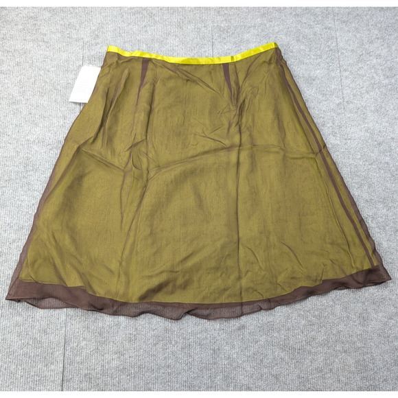 Vintage Sunny Leigh Skirt Womens 12 Silk Layered Y2K Floral Preppy Sheer Fairy - Picture 2 of 7